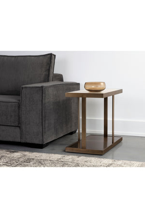 Gold Framed Marble Side Table | Splendido Kamali | Oroa.com