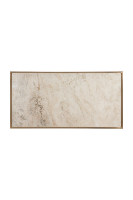 Modern European furniture - Gold Framed Marble Side Table - www.oroa.com