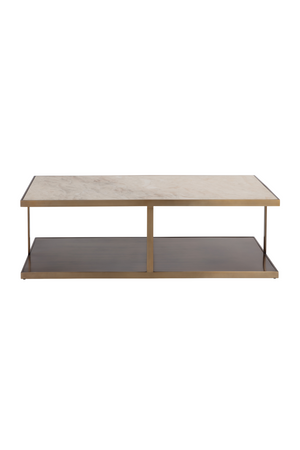 Beige Marble Rectangular Coffee Table | Splendido Kamali | Oroa.com