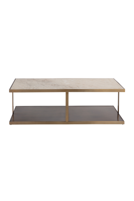 Beige Marble Rectangular Coffee Table | Splendido Kamali | Oroa.com