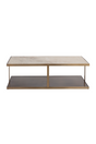 Modern European furniture - Beige Marble Rectangular Coffee Table - www.oroa.com