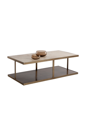 Beige Marble Rectangular Coffee Table | Splendido Kamali | Oroa.com