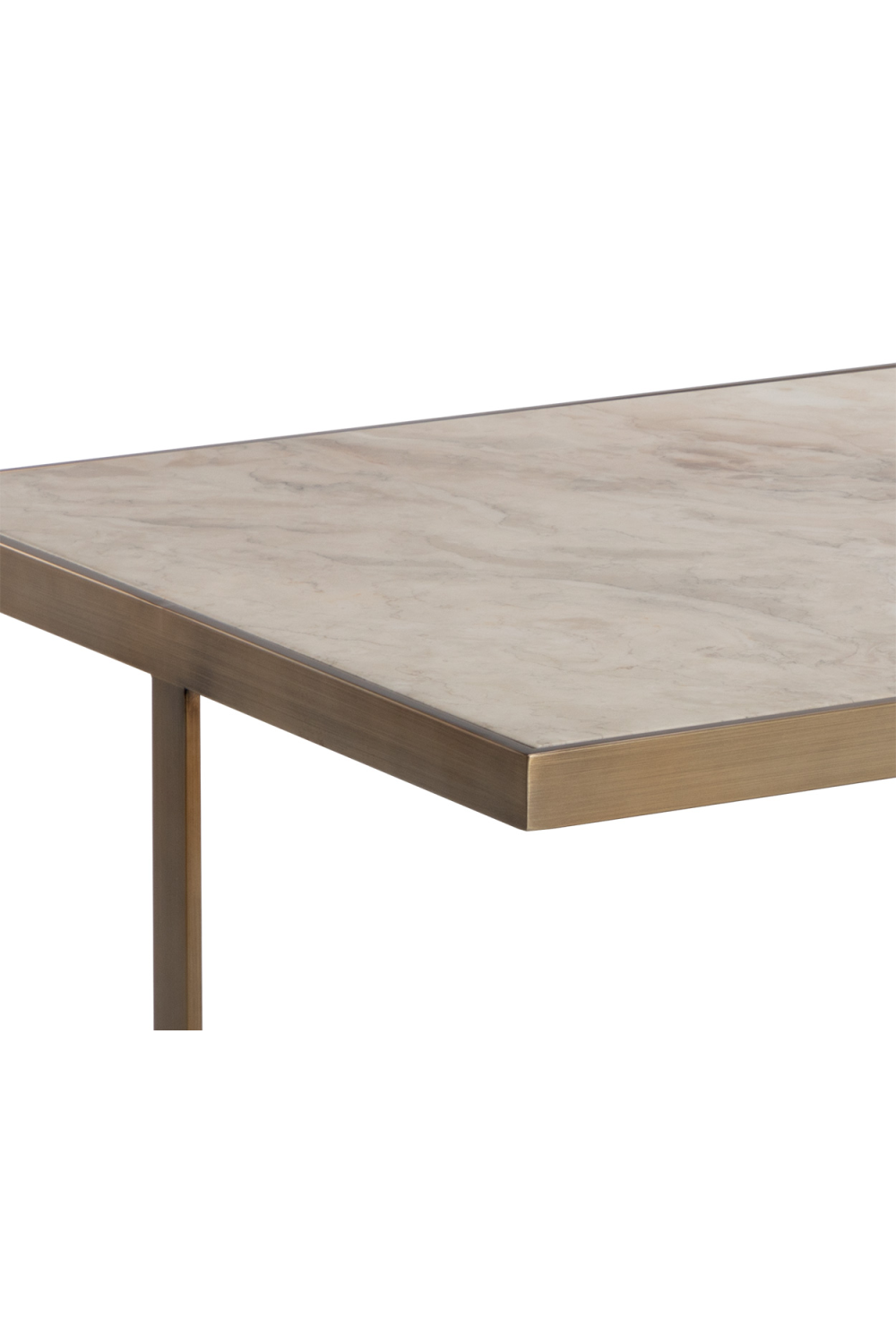 Beige Marble Rectangular Coffee Table | Splendido Kamali | Oroa.com