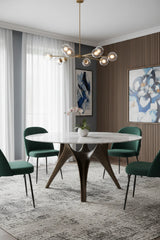Modern European furniture - White Marble Round Dining Table  - www.oroa.com