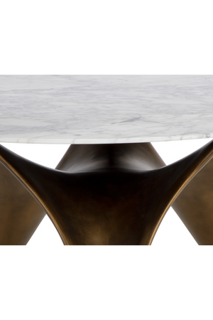 White Marble Round Dining Table | Splendido Bijon | Oroa.com