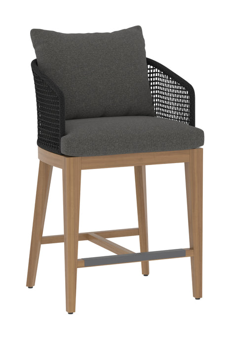 Gray Weave Indoor/Outdoor Counter Stool | Splendido Capri | Oroa.com