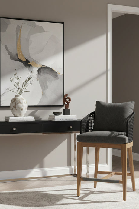 Gray Weave Indoor/Outdoor Counter Stool | Splendido Capri | Oroa.com