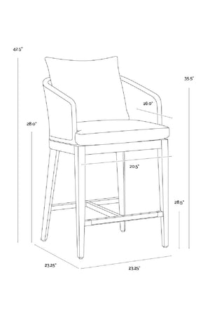 Modern European furniture - Gray Weave Indoor/Outdoor Counter Stool - www.oroa.com