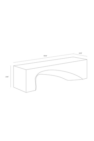 Textured Concrete Bench | Splendido Soma | Oroa.com