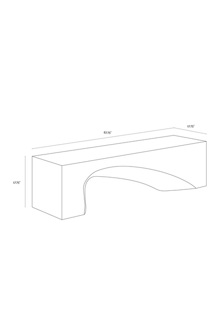 Modern European furniture - Textured Concrete Bench - www.oroa.com