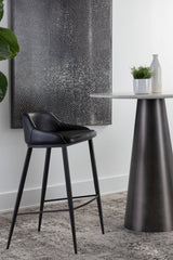 Modern European furniture - Low-Back Leather Look Bar Stool - www.oroa.com