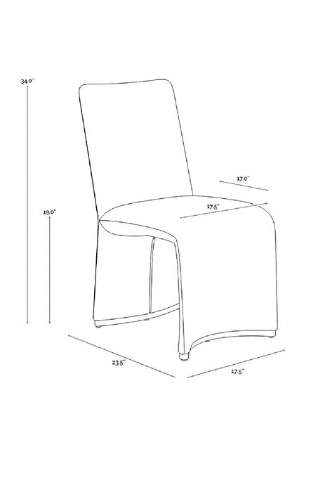 Modern European furniture - Fabric Upholstered Modern Dining Chairs (2) - www.oroa.com
