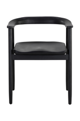 Modern European furniture - Black Acacia Wood Dining Armchair - www.oroa.com