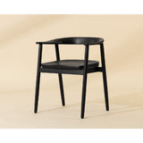 Modern European furniture - Black Acacia Wood Dining Armchair - www.oroa.com