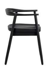 Modern European furniture - Black Acacia Wood Dining Armchair - www.oroa.com