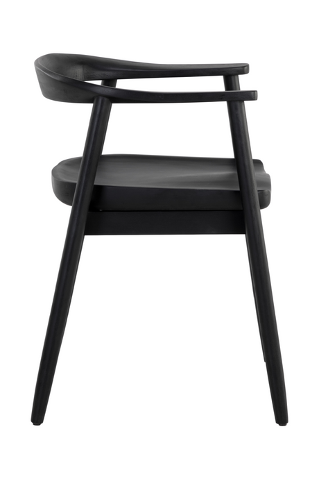 Modern European furniture - Black Acacia Wood Dining Armchair - www.oroa.com