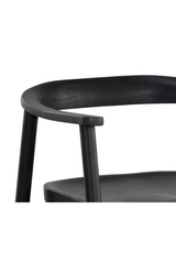 Modern European furniture - Black Acacia Wood Dining Armchair - www.oroa.com