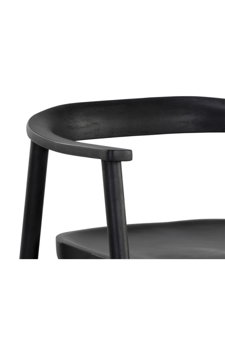 Modern European furniture - Black Acacia Wood Dining Armchair - www.oroa.com