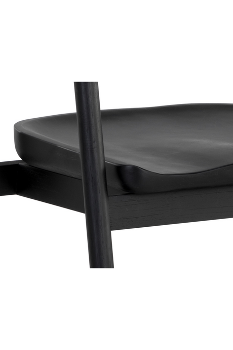 Modern European furniture - Black Acacia Wood Dining Armchair - www.oroa.com