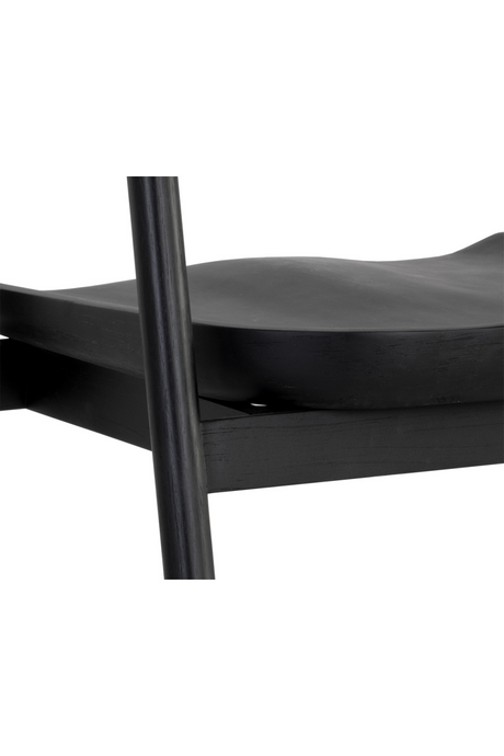 Modern European furniture - Black Acacia Wood Dining Armchair - www.oroa.com