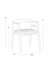 Modern European furniture - Black Acacia Wood Dining Armchair - www.oroa.com