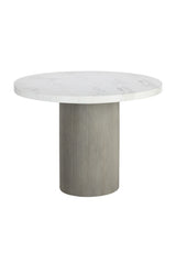 Modern European furniture - Round Marble-Look Indoor/Outdoor Dining Table - www.oroa.com