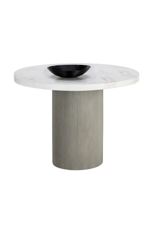Round Marble-Look Indoor/Outdoor Dining Table | Splendido Nicolette | Oroa.com