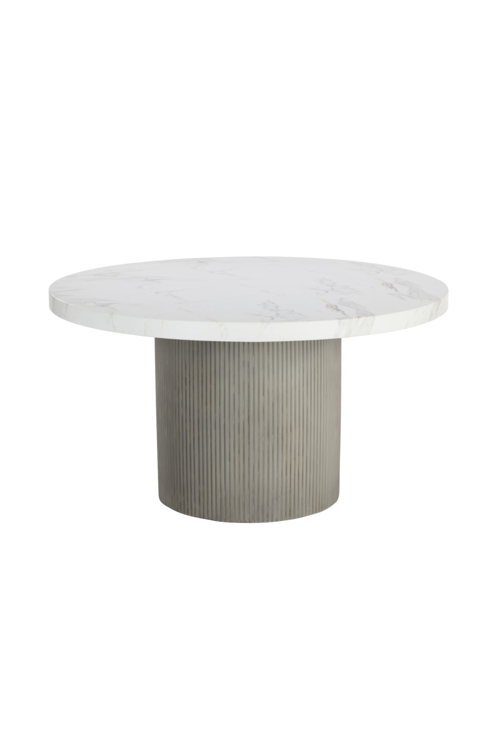 Round Marble-Look Indoor/Outdoor Dining Table | Splendido Nicolette | Oroa.com