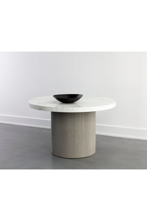 Round Marble-Look Indoor/Outdoor Dining Table | Splendido Nicolette | Oroa.com