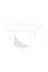 Modern European furniture - Round Marble-Look Indoor/Outdoor Dining Table - www.oroa.com