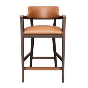 Oak Wood Frame Leather Barstool | Splendido Brylea | Oroa.com