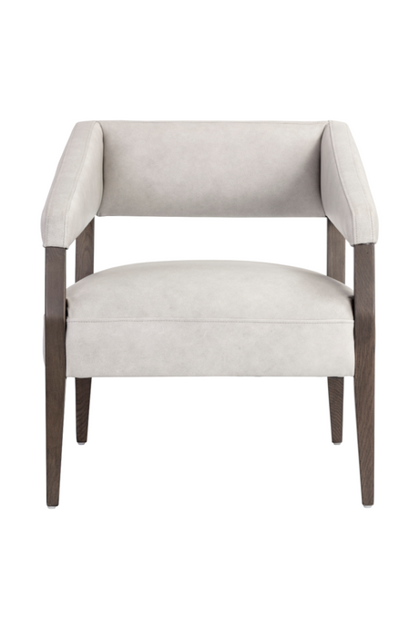 Modern European furniture - Brown Oak Leather Lounge Chair - www.oroa.com