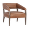 Modern European furniture - Brown Oak Leather Lounge Chair - www.oroa.com