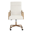 High-Back Ivory Office Chair by Splendido Collin