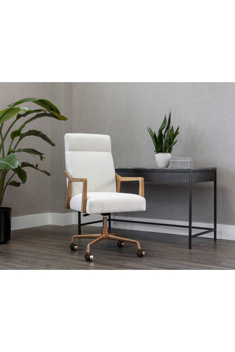 Modern European furniture - High-Back Ivory Office Chair - www.oroa.com
