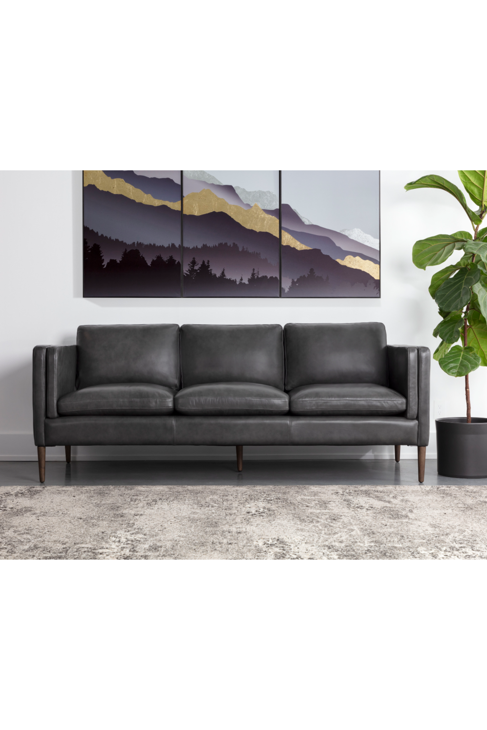 Black Leather Sofa | Splendido Richmond