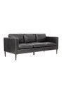 Modern European furniture - Black Leather Sofa - www.oroa.com