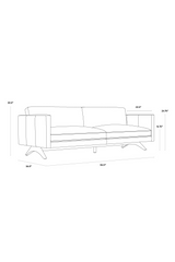 Modern European furniture - Retro-Inspired Leather Sofa - www.oroa.com