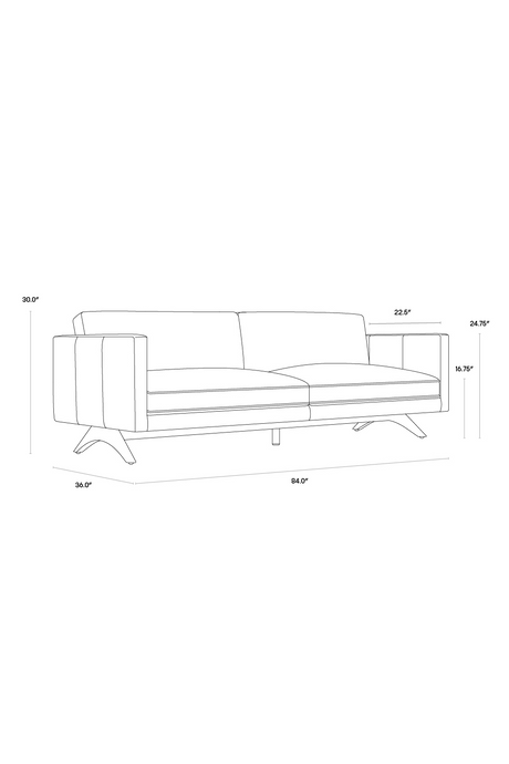 Modern European furniture - Retro-Inspired Leather Sofa - www.oroa.com