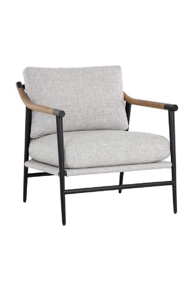 Modern European furniture - Light Gray Fabric Lounge Chair - www.oroa.com