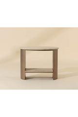 Modern European furniture - Oval Travertine Side Table - www.oroa.com