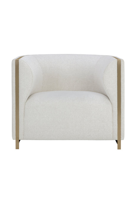 Gold Inlay Curved Lounge Chair | Splendido Larron | Oroa.com