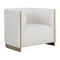 Modern European furniture - Gold Inlay Curved Lounge Chair - www.oroa.com