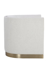 Modern European furniture - Gold Inlay Curved Lounge Chair - www.oroa.com