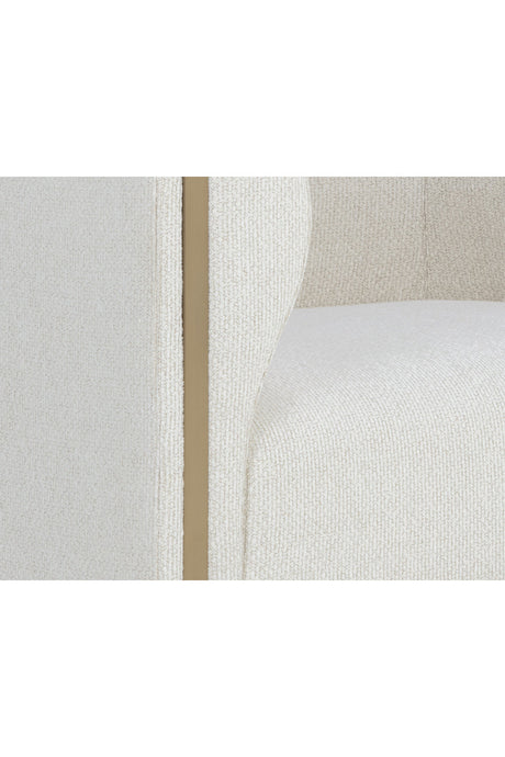 Modern European furniture - Gold Inlay Curved Lounge Chair - www.oroa.com