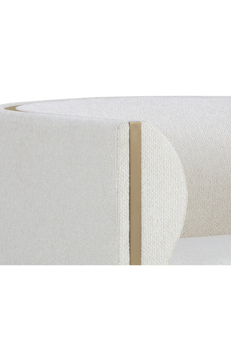 Modern European furniture - Gold Inlay Curved Lounge Chair - www.oroa.com
