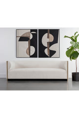 Modern European furniture - Gold Inlay Curved Sofa - www.oroa.com