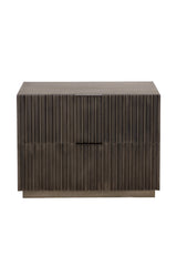 Modern European furniture - Taupe Fluted Wooden 2-Drawer Nightstand - www.oroa.com
