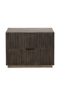 Modern European furniture - Taupe Fluted Wooden 2-Drawer Nightstand - www.oroa.com
