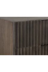 Modern European furniture - Taupe Fluted Wooden 2-Drawer Nightstand - www.oroa.com